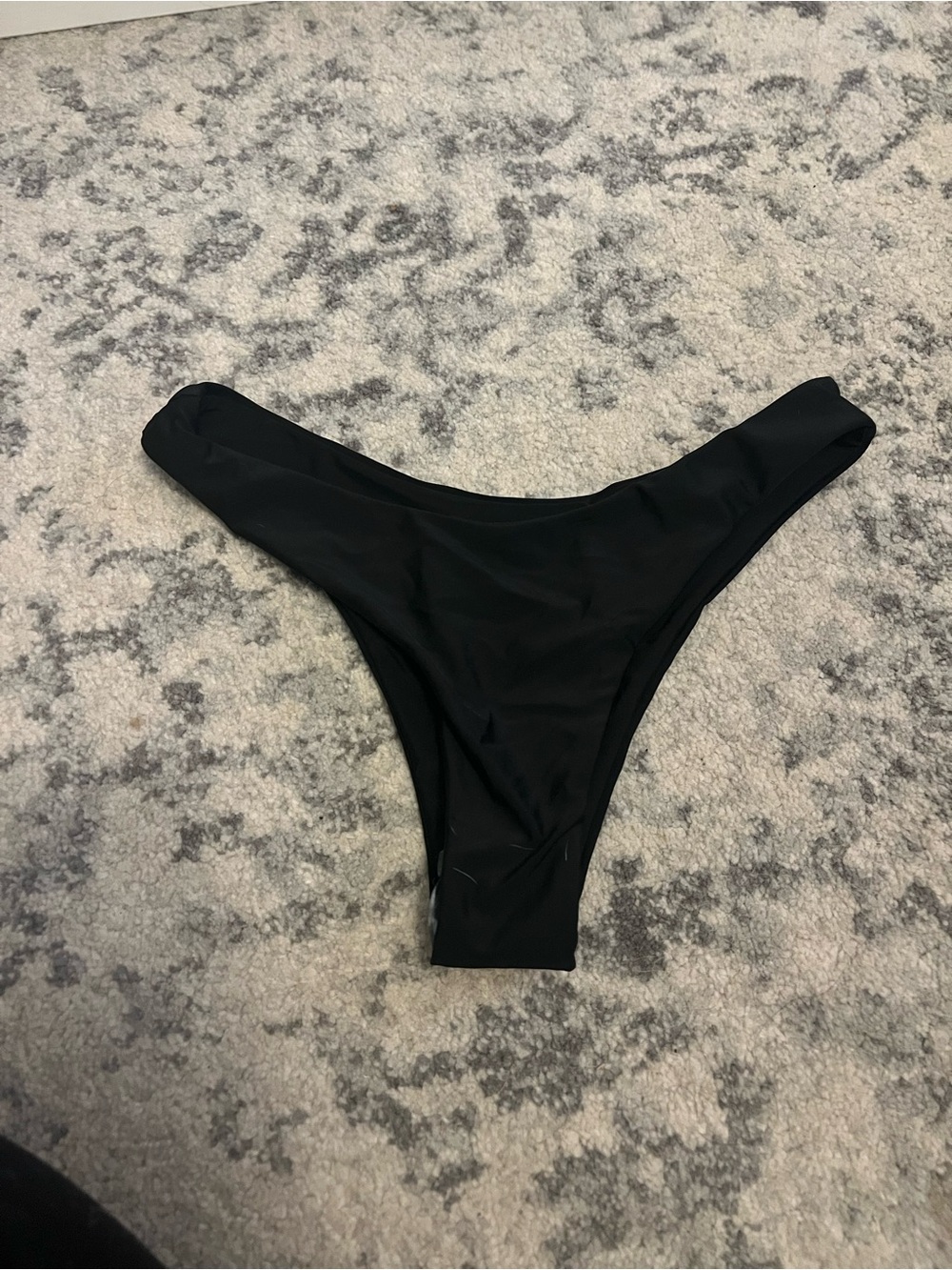 Black High-Cut Bikini Bottom